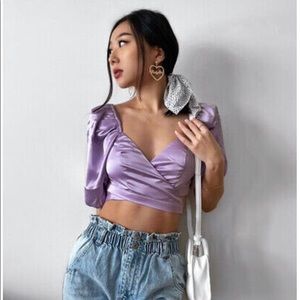 F21 wrap top. Size large